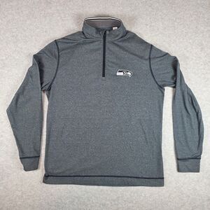 Cutter & Buck Seattle Seahawks Quarter Zip Pullover Men's Medium Gray NFL